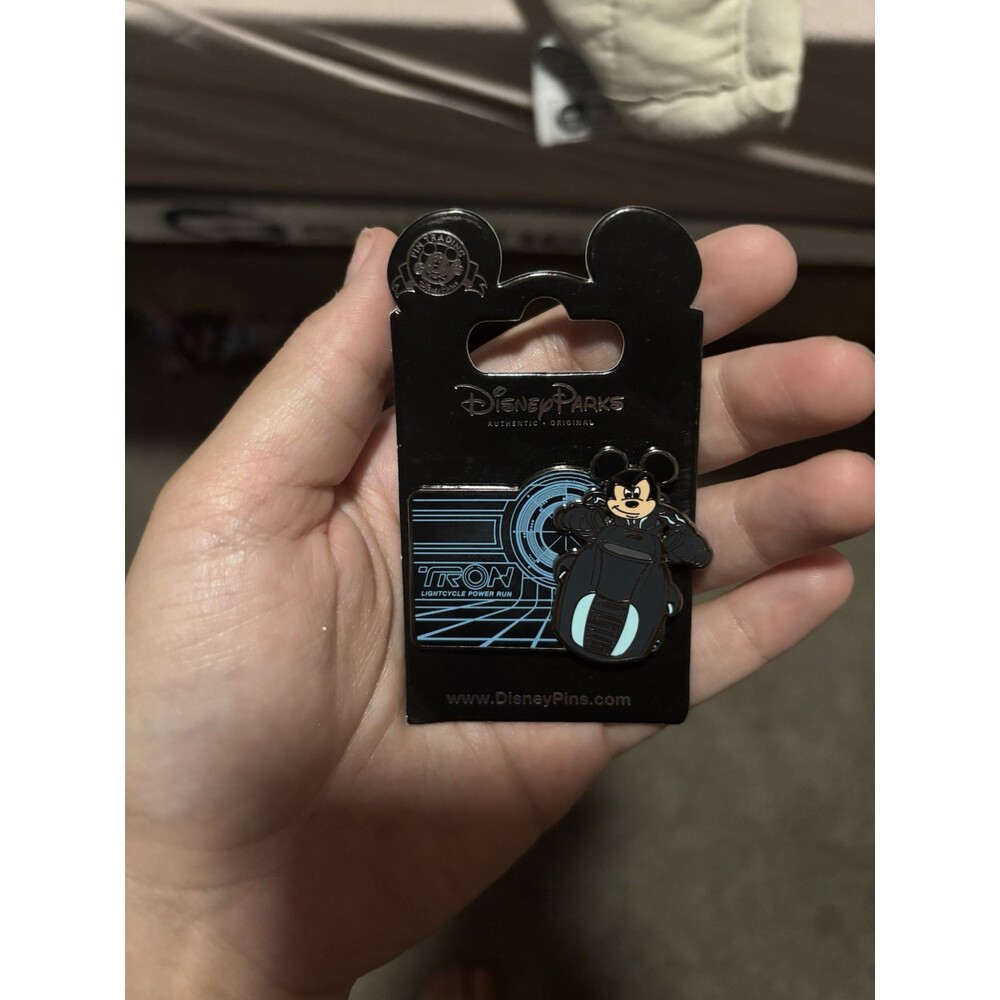 Shanghai Disney Resort Ex. Tron Light Cycle Power Run Pin Blue Mickey 2012